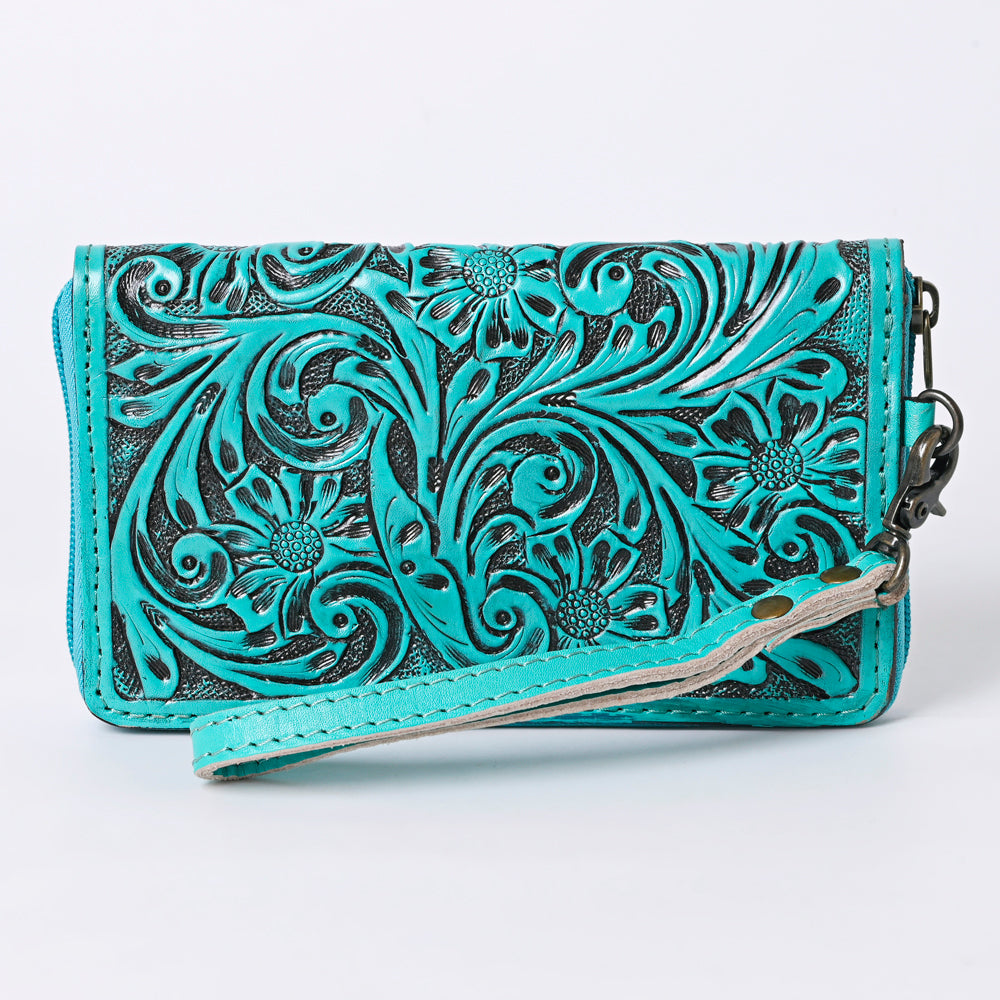 American Darling Clutch Hand Tooled Genuine Leather women bag western handbag purse