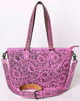 American Darling Tote Hand Tooled Genuine Leather women bag western handbag purse