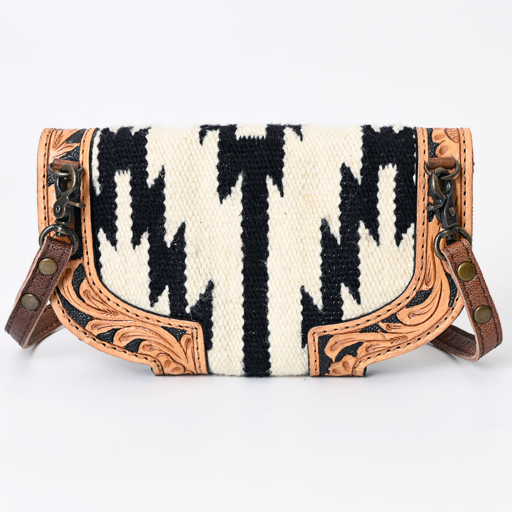 American Darling ADBG1097 Wallet Hand Tooled Saddle Blanket Genuine Leather women bag western handbag purse