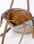 American Darling Tote Crocodile Embossed Genuine Leather Women Bag Western Handbag Purse