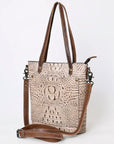 American Darling Tote Crocodile Embossed Genuine Leather Women Bag Western Handbag Purse