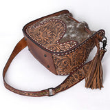 ADBG1144 American Darling Hobo Hand Tooled Hair-On Genuine Leather women bag western handbag purse