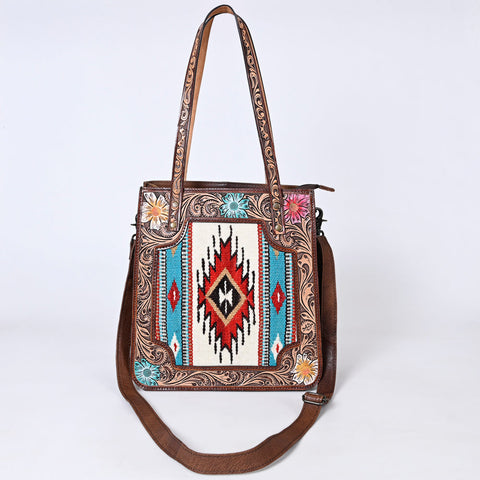 ADBG1149 American Darling Tote Hand Tooled Saddle Blanket Genuine Leather women bag western handbag purse