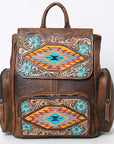 ADBG1150 American Darling Backpack Hand Tooled Saddle Blanket Genuine Leather women bag western handbag purse