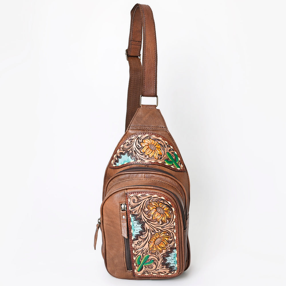 ADBG1153 American Darling Sling Hand Tooled Genuine Leather women bag western handbag purse