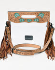 ADBG1163 American Darling Clear Bag Hand Tooled Genuine Leather women bag western handbag purse