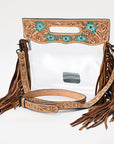 ADBG1163 American Darling Clear Bag Hand Tooled Genuine Leather women bag western handbag purse