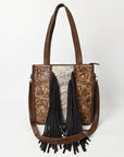 American Darling Tote Hand Tooled Hair-onGenuine Leather women bag western handbag purse