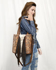 American Darling Tote Hand Tooled Hair-onGenuine Leather women bag western handbag purse