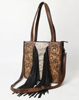 American Darling Tote Hand Tooled Hair-onGenuine Leather women bag western handbag purse