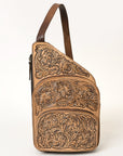 American Darling ADBG1176 Backpack Hand Tooled Genuine Leather Women Bag Western Handbag Purse