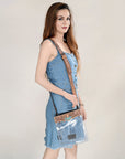 American Darling ADBG1142 Hand Tooled Genuine Leather Women Bag Western Handbag Purse