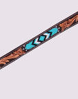 HILASON Western Horse Floral Breast Collar Headstall Genuine Leather Brown