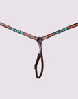 HILASON Western Horse Floral Breast Collar Headstall Genuine Leather Brown