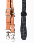 8 Ft Hilason Horse Western Leather Rubber Grip Barrel Split Reins