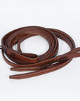 Hilason Western Horse American Leather Flat Reins Dark Brown