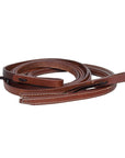 Hilason Western Horse American Leather Flat Reins Dark Brown