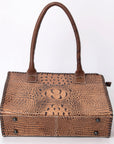 American Darling Crocodile Embossed Genuine Leather Women Bag Western Handbag Purse