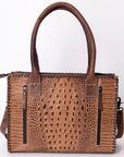 American Darling Crocodile Embossed Genuine Leather Women Bag Western Handbag Purse