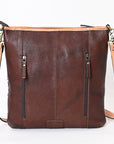 ADBGA343 American Darling Hand Tooled Hair On Genuine Leather Women Bag Western Handbag Purse