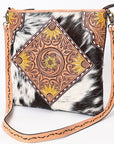 ADBGA343 American Darling Hand Tooled Hair On Genuine Leather Women Bag Western Handbag Purse