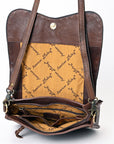 American Darling ADBGA346 Crossbody Hand Tooled Hair-On Genuine Leather Women Bag Western Handbag Purse