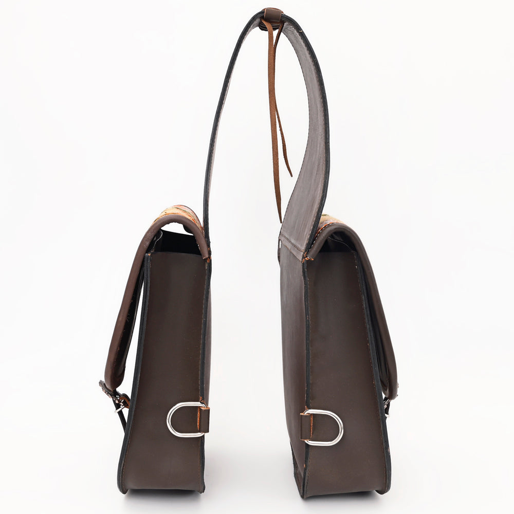 Hilason Floral  Western Horse Leather Saddle Bag Heavyduty Traditional Trail Ride