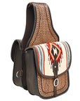 Hilason Floral  Western Horse Leather Saddle Bag Heavyduty Traditional Trail Ride