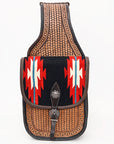 Hilason Floral  Western Horse Leather Saddle Bag Heavyduty Traditional Trail Ride