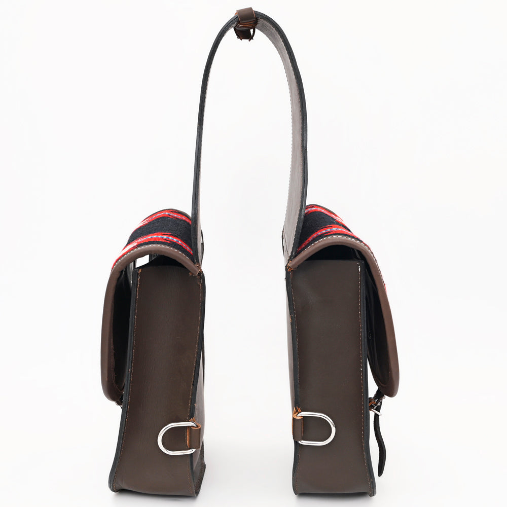 Hilason Floral  Western Horse Leather Saddle Bag Heavyduty Traditional Trail Ride