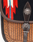 Hilason Floral  Western Horse Leather Saddle Bag Heavyduty Traditional Trail Ride