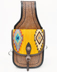 Hilason Floral  Western Horse Leather Saddle Bag Heavyduty Traditional Trail Ride