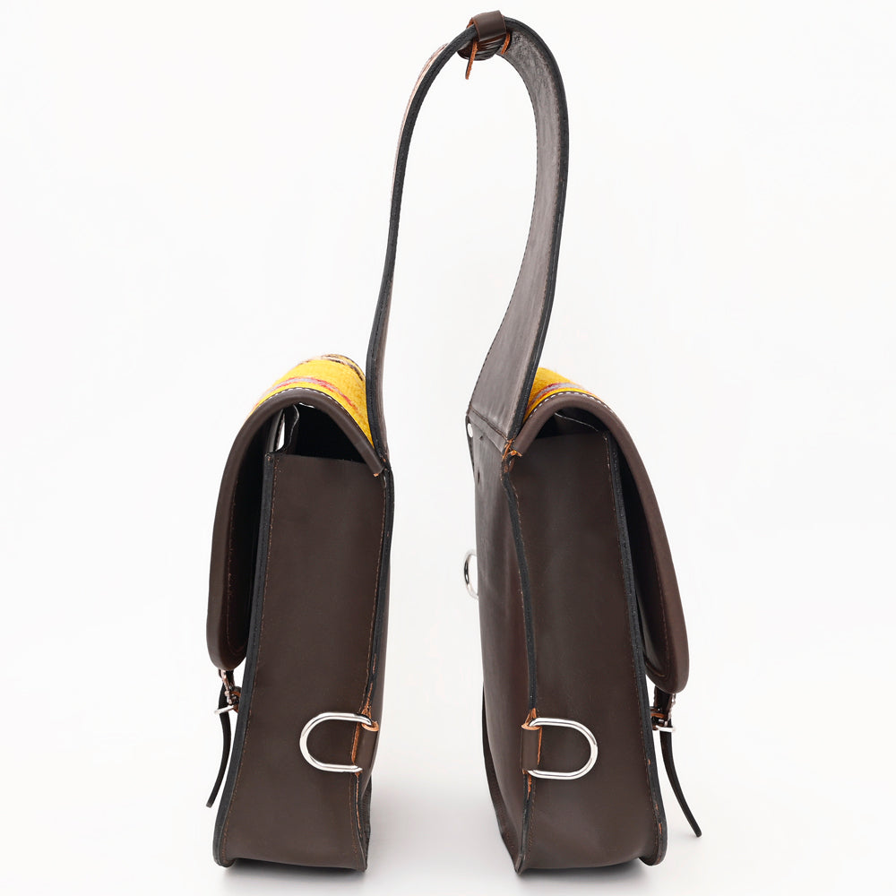 Hilason Floral  Western Horse Leather Saddle Bag Heavyduty Traditional Trail Ride