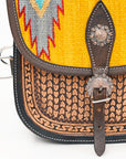 Hilason Floral  Western Horse Leather Saddle Bag Heavyduty Traditional Trail Ride