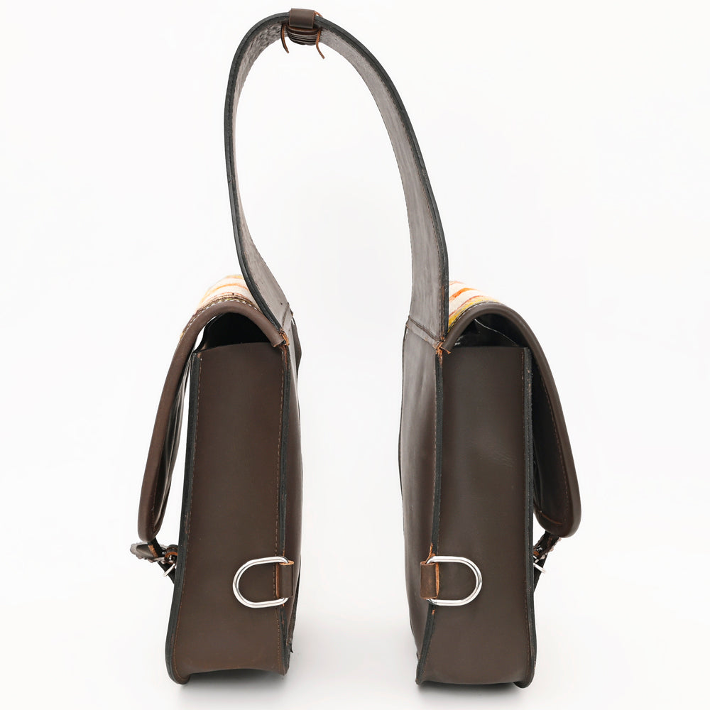 Hilason Floral  Western Horse Leather Saddle Bag Heavyduty Traditional Trail Ride