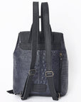 American Darling Backpack Crocodile Embossed Genuine Leather Women Bag Western Handbag Purse