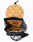 American Darling Backpack Crocodile Embossed Genuine Leather Women Bag Western Handbag Purse