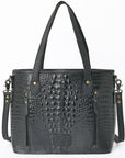 American Darling Tote Crocodile Embossed Genuine Leather Women Bag Western Handbag Purse