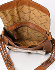 ADBGA375 American Darling Hand Tooled Hair On Genuine Leather Women Bag Western Handbag Purse