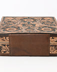 American Darling Jewelry Case Hand Tooled Hair-On Genuine Leather Women Bag Western Handbag Purse