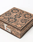 American Darling Jewelry Case Hand Tooled Hair-On Genuine Leather Women Bag Western Handbag Purse