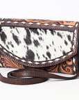 ADBGA384 American Darling Hand Tooled Hair On Genuine Leather Women Bag Western Handbag Purse