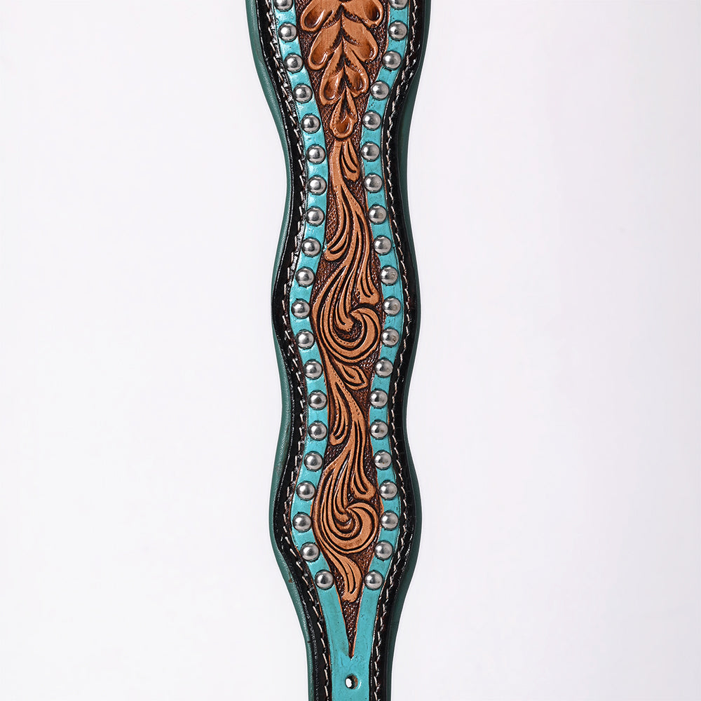 HILASON Western Genuine Leather Heavy Duty Dog Collar Floral Tooled