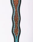 HILASON Western Genuine Leather Heavy Duty Dog Collar Floral Tooled