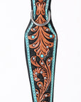 HILASON Western Genuine Leather Heavy Duty Dog Collar Floral Tooled