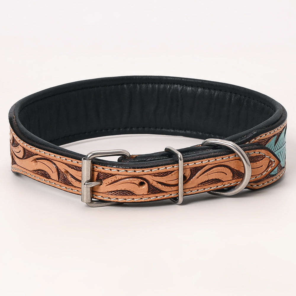 HILASON Western Genuine Leather Heavy Duty Hand Painted Dog Collar
