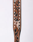 HILASON Western Genuine Leather Heavy Duty Dog Collar Floral Tooled