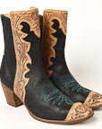 American Darling Hand Curved Boot stitched Genuine Western Suede Leather Long Boot