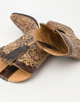 American Darling Floral Hand Curved Genuine Western Leather Long Boot
