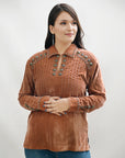American Darling Velvet Women shirt dress Tunic Ladies girl Top